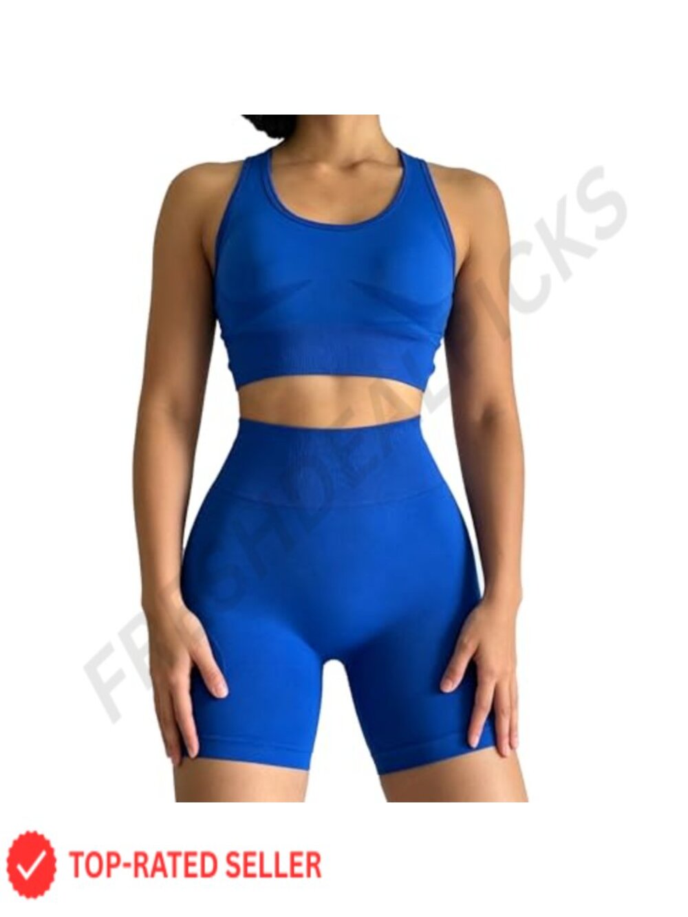 Women's Seamless Yoga Set Quick Drying High Waist Workout Top & Bottom 2-Piece
